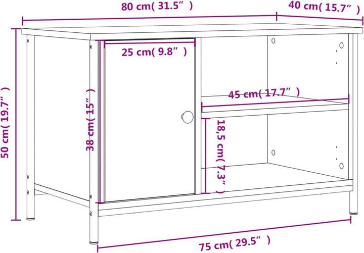 Image du produit vidaXL TV-Schrank (80 x 40 x 50 cm)