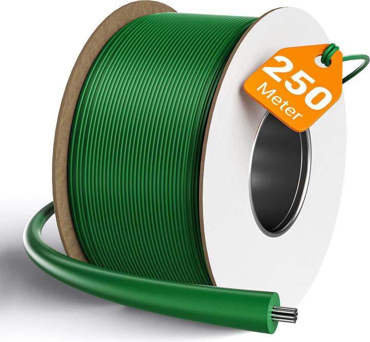 Produktbild Wiltec 250m Begrenzungskabel Mähroboter Rasenmäher Kupferdraht verzinnt Gras (Mähroboter, Mähroboter Installation)