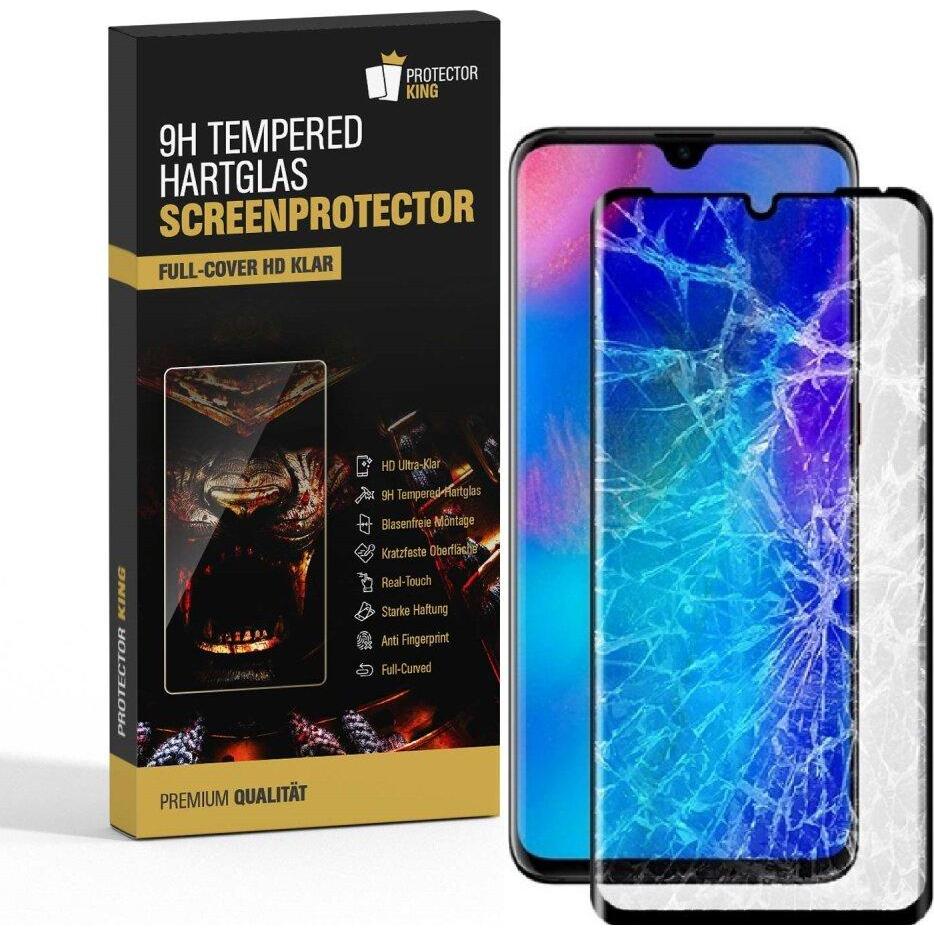 Protectorking 3x echtes Tempered 9H Panzerhartglas 3D KLAR (3 Stück, Huawei P30 Lite), Smartphone Schutzfolie