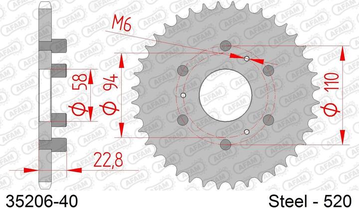 Image du produit Afam 520 40 dents (40)