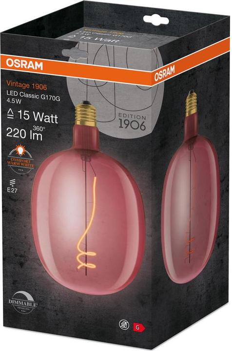 Produktbild Osram Vintage 1906 (E27, 4.50 W, 220 lm, 1 x, G)