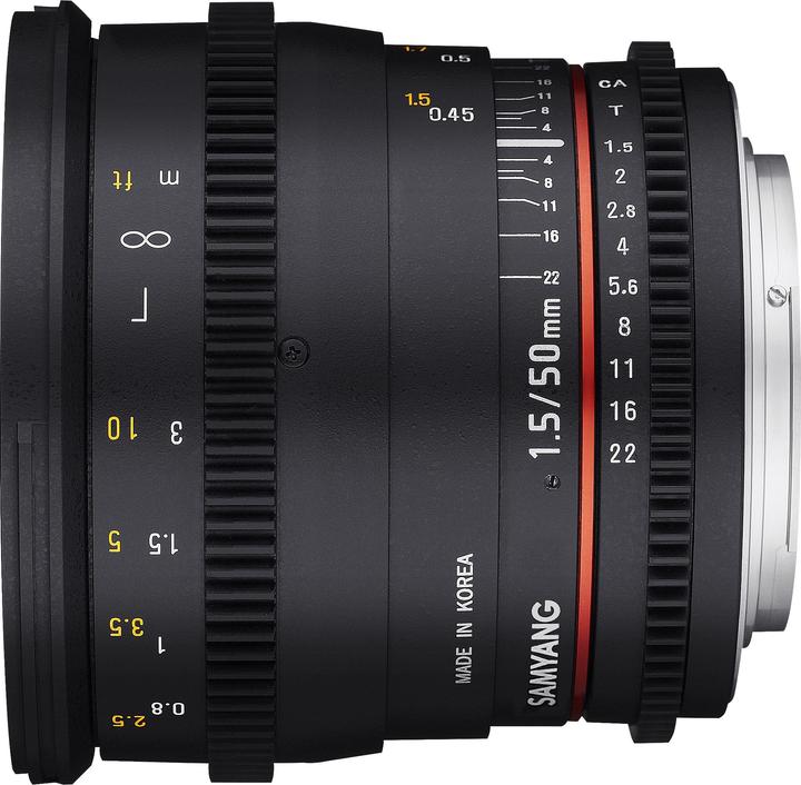 Actual product image Samyang 50mm T1.5 VDSLR Canon (Canon EF, full size)