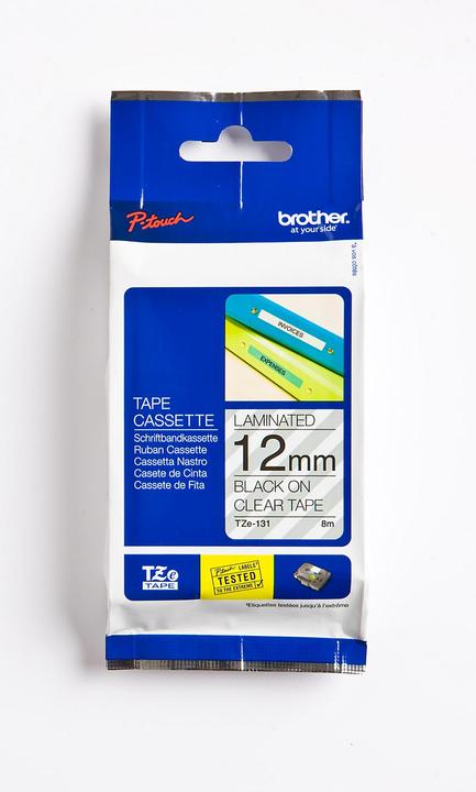 Produktbild Brother TZe-131 (1.20 cm, Schwarz, Transparent)
