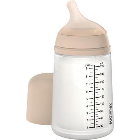 Suavinex, Biberon, Zero Zero (Baby Bottle, Silicone Nipple, 270 mL, Light, M: Medium Flow) (270 ml)