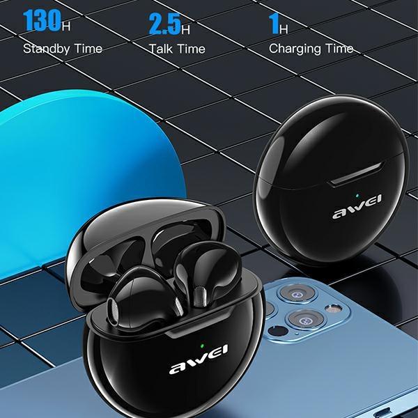 Immagine prodotto Awei słuchawki Bluetooth 5.0 T17 TWS+ stacja dokująca biały/white (ANC, 2.50 h, Docking, Senza fili)