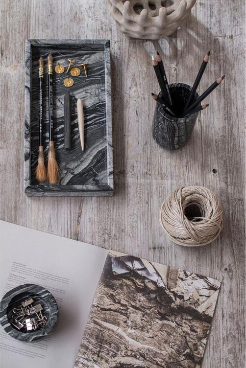Actual product image Mette Ditmer MARBLE deco tray - Black