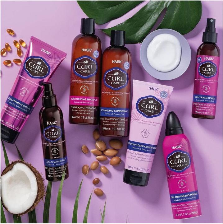 Produktbild Hask CURL CARE moisturizing shampoo 355 ml (Flüssiges Shampoo, 355 ml)