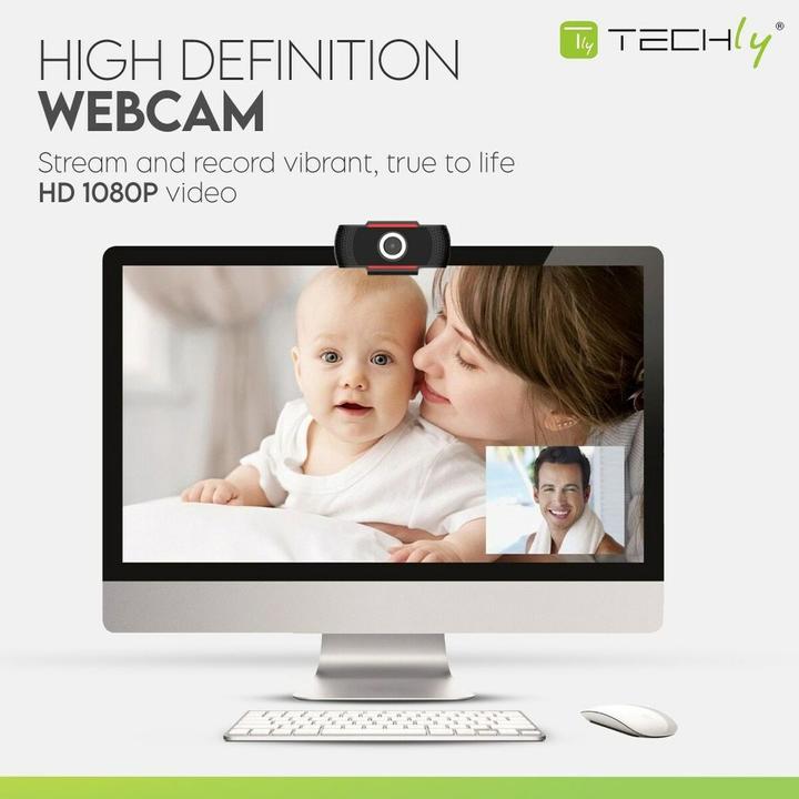 Productafbeelding Techly Full HD USB Webcam met microfoon (2.07 Mpx)