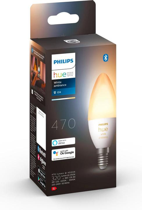Actual product image Philips Hue White Ambiance BT (E14, 470 lm, 1 x)