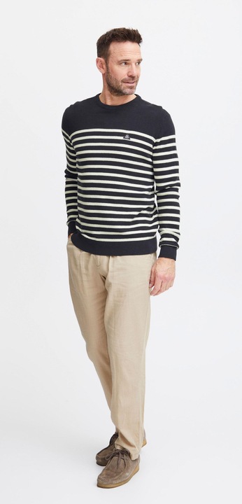 Produktbild FQ1924 FQKyle stripe crew neck knit 21900651 (L)