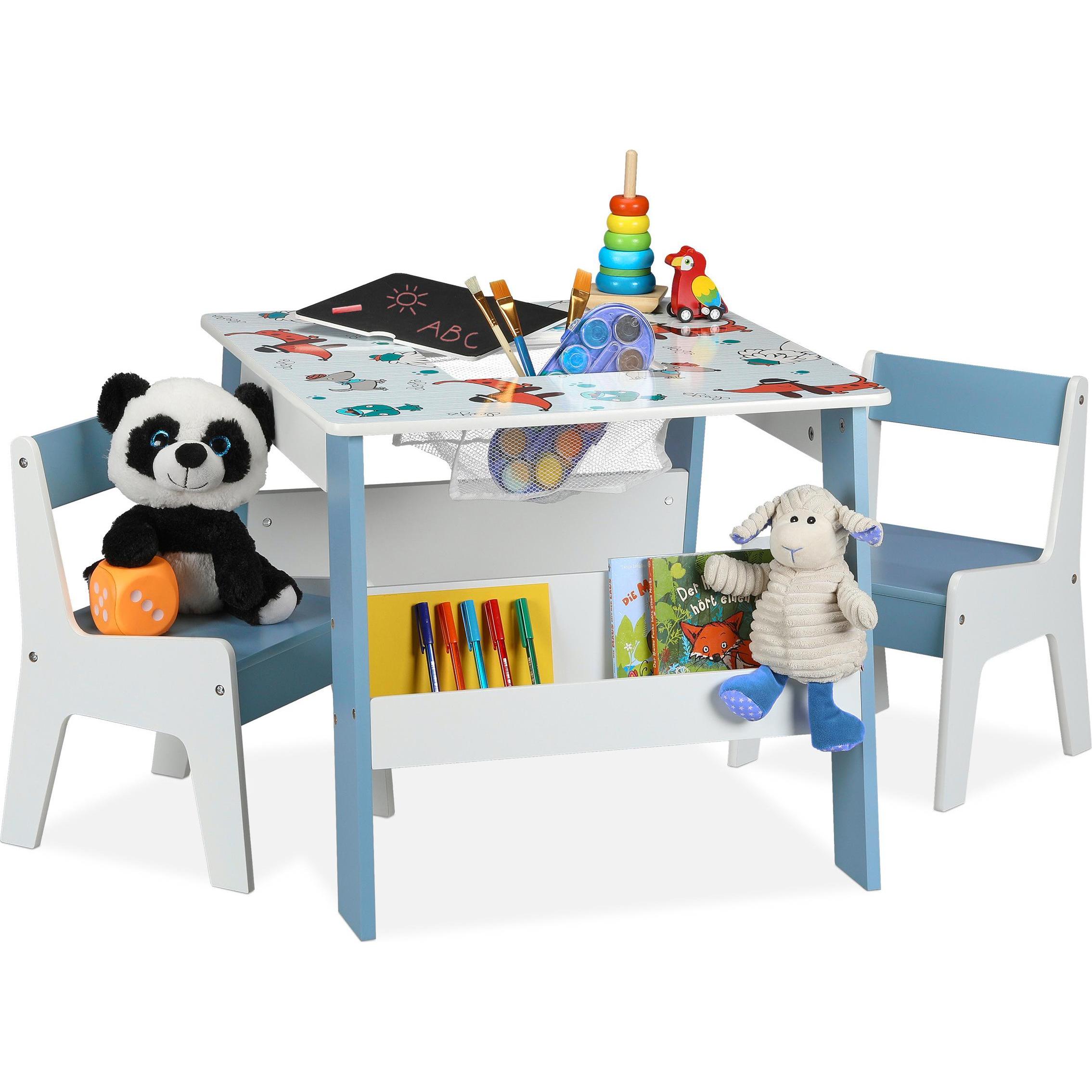 Relaxdays, Kinderstuhl + Kindertisch, Kindersitzgruppe (Kindersitzgruppe)