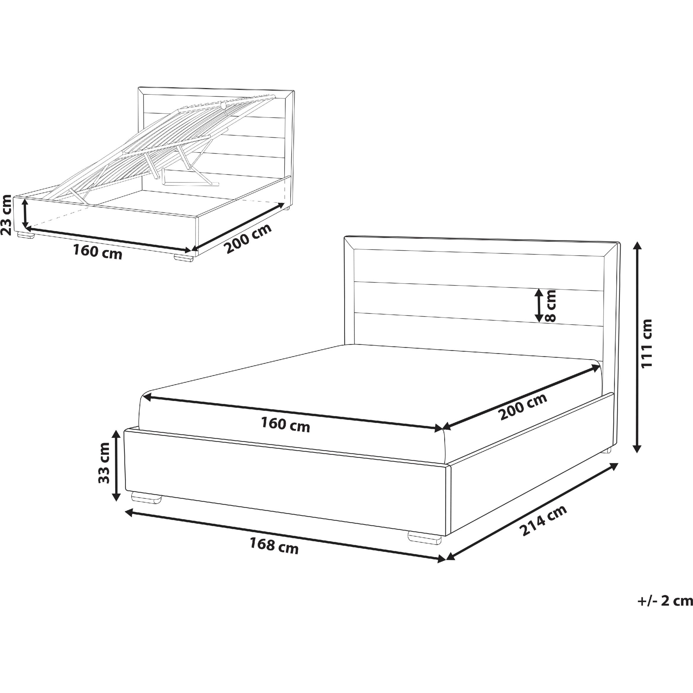 Thumbnail - Beliani, Bett, Rouen (160 x 200 cm)