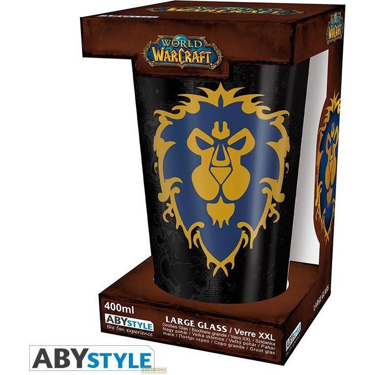 ABYstyle WORLD OF WARCRAFT - Large Glass - 400ml - Alliance - box x2 (PC), Altri accessori gaming, Multicolore