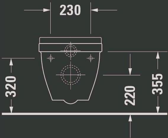 Actual product image Duravit Wall-hung WC STARCK 3 deep, 360x540mm white