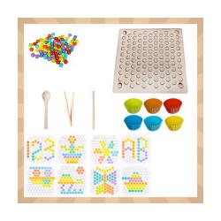 Kruzzel Drewniana układanka koraliki 22403