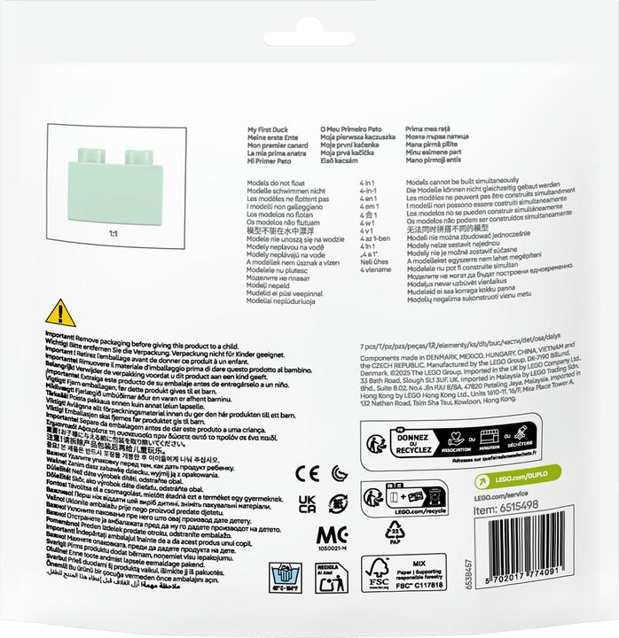 Image du produit LEGO Mon premier canard (30673)