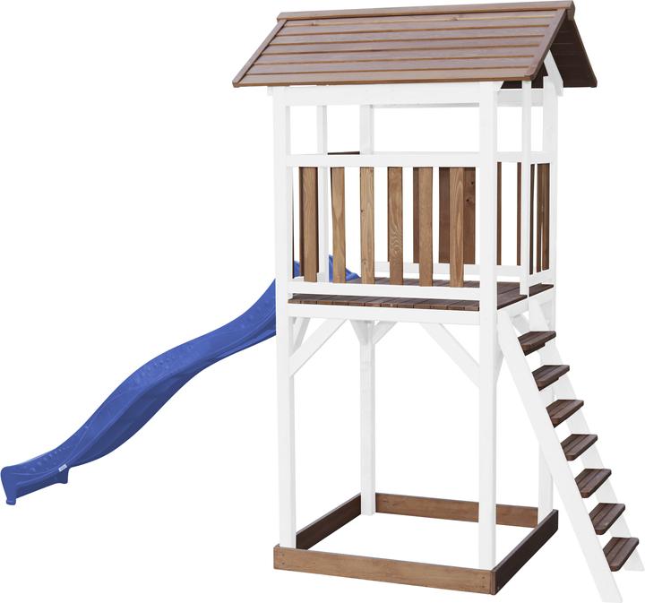 Immagine prodotto Axi Torre da gioco Beach Tower marrone/bianco - scivolo blu