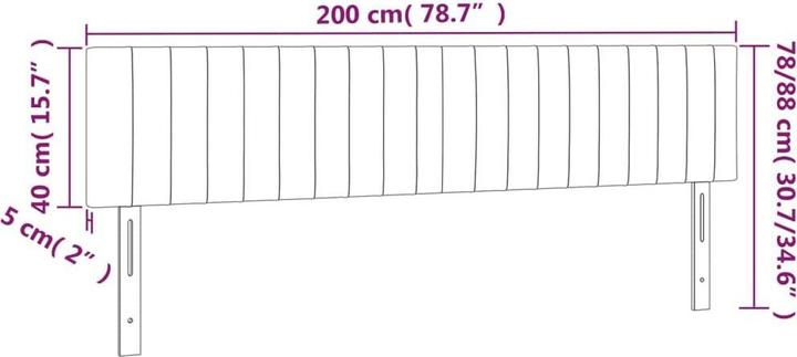 Image du produit vidaXL Kopfteil (200 x 5 x 88 cm)