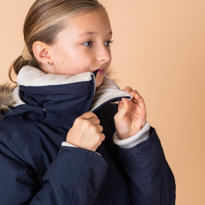 Immagine prodotto Fouganza Giacca da equitazione invernale 500 impermeabile e calda per bambini blu navy (140)