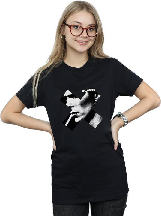 Produktbild David Bowie Cross Smoke Boyfriend Fit TShirt (S)
