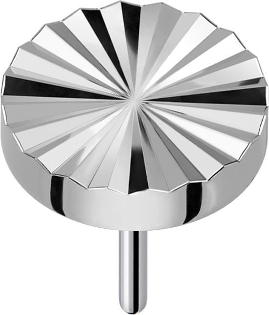 Image du produit Star Piercing Threadless disque diamanté rond argenté (sans laiton, Titane)