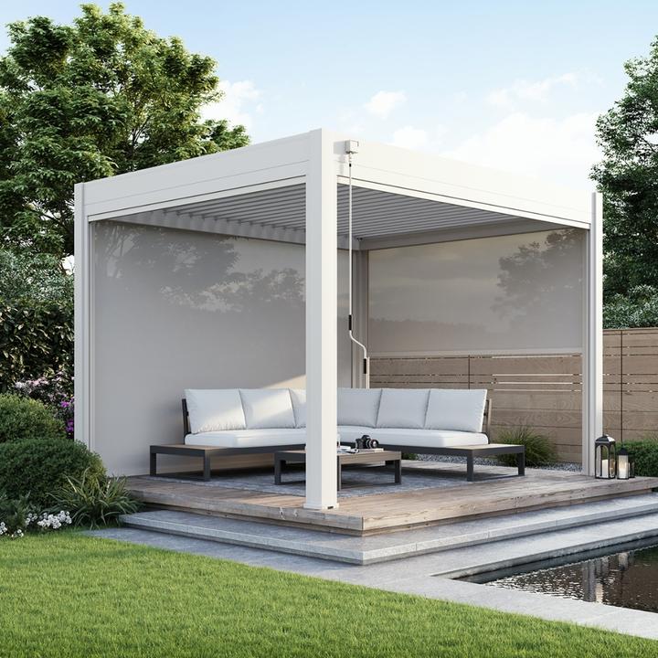 Produktbild Weide Pergola Classic 3x3.6m mit Lamellendach Sand (300 cm, 360 cm)