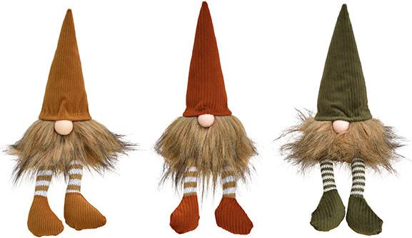 Image du produit G. Wurm Pouf de bord Lutin en textile vert, marron, orange 3 fois, (L/H/P) 8x21/33x8cm