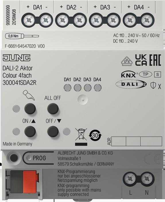 Produktbild JUNG 30004 1S DA2 R KNX DALI-2 Aktor (Dimmaktor)