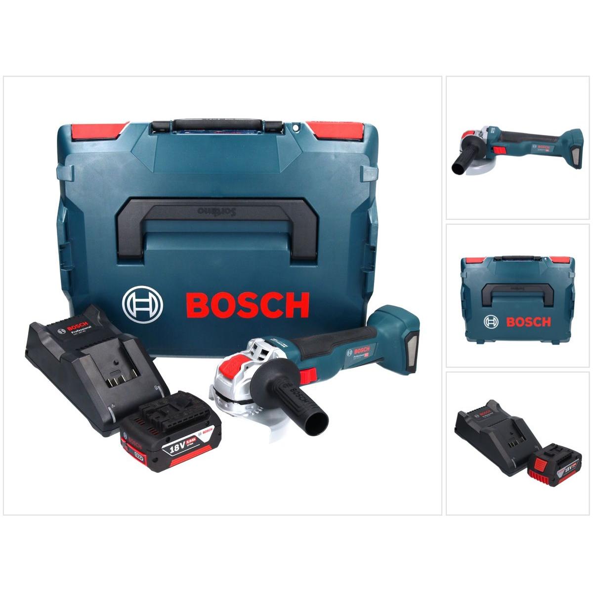 Bosch Professional, Winkelschleifer, Bosch GWX 18V-10 Professional Akku Winkelschleifer 18 V 125 mm X-LOCK Brushless + 1...