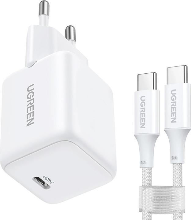 Actual product image Ugreen X513 30W GaN wall charger 1x USB-C + 1m USB-C cable - White (30 W, 1 portion)