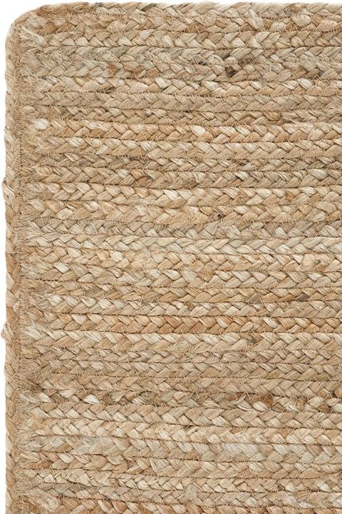 Actual product image Conceptum Hypnose Carl 100% JUTE Rectangular Oak|Beige Jute Underside Knitting Pattern Handmade Weaving (80 x 150 cm)