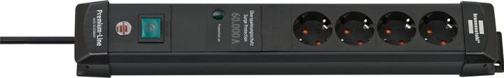 Produktbild Brennenstuhl Premium-Line, power distribution unit, 4 sockets, 1.8m, black, with switch and surge... (4 x, 1.80 m)