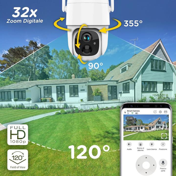 Immagine prodotto Land A16-VL66P telecamera di sorveglianza Telecamera di sicurezza IP Interno e esterno 1920 (1920 x 1080 Pixels)