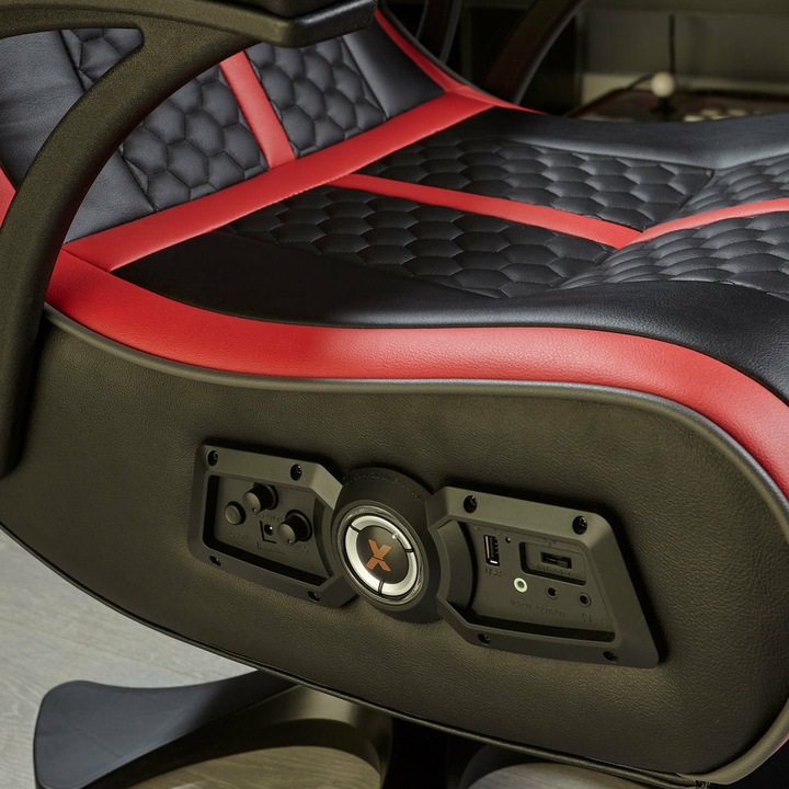 Image du produit X Rocker Chaise de jeu Evora 2.1 audio sans-fil Noire/Rouge