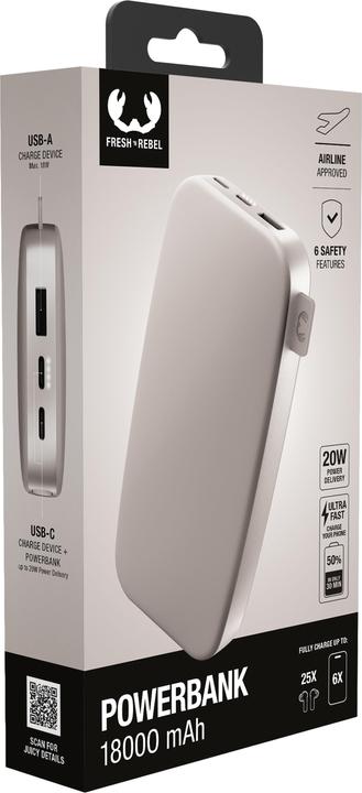 Produktbild Fresh'N Rebel Powerbank (18000 mAh, 20 W, 66.60 Wh)