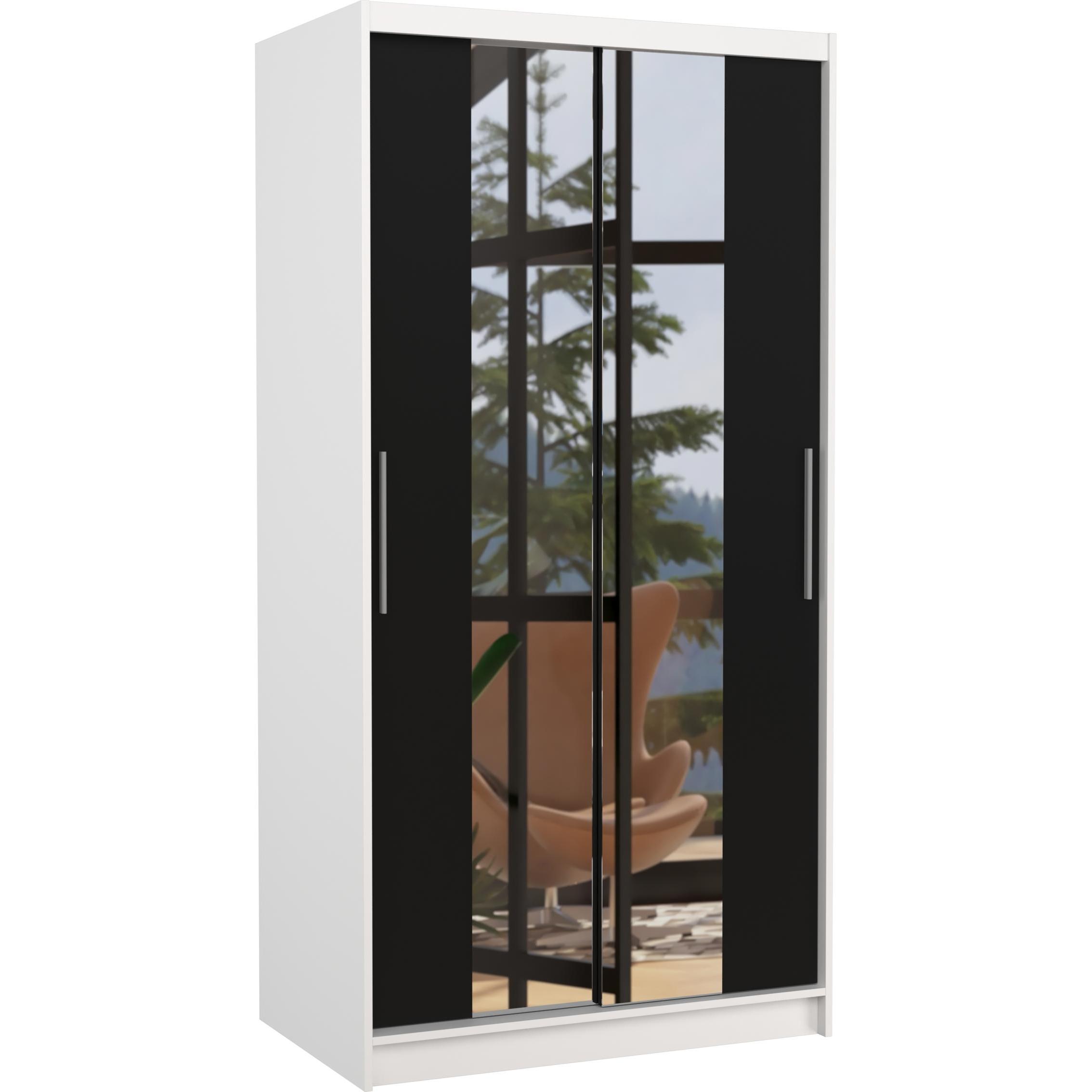 ADRK Furniture, Kleiderschrank, Verspiegelter Schiebeschrank DRAGONIS 100