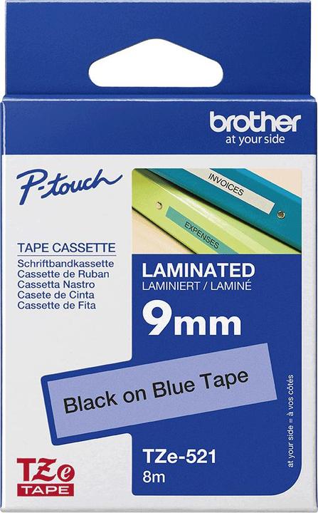 Actual product image Brother TZ521 Laminated tape (0.90 cm, Blue, Black)