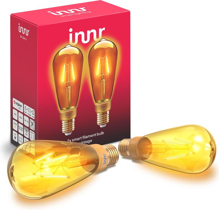 Immagine prodotto Innr Filamento di lampadina intelligente d'epoca (E27, 390 lm, 2 x)
