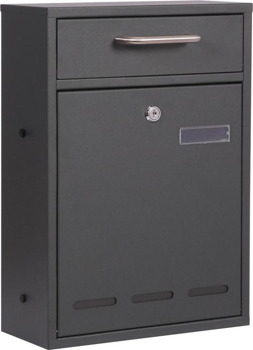 Wiltec Briefkasten V53 Postkasten Namensschild Guckfenster 2 Schlüssel