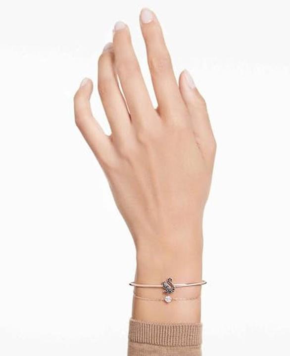 Immagine prodotto Swarovski Cigno Iconico Bangle Cigno Nero Oro Rosa (Metallo Swarovski)