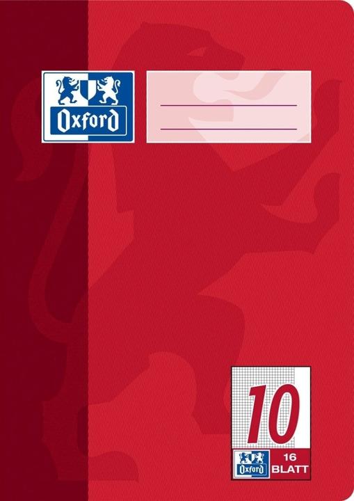 Produktbild Oxford Schulheft, A5, Lineatur 10 (A5, Kariert, Harter Einband)
