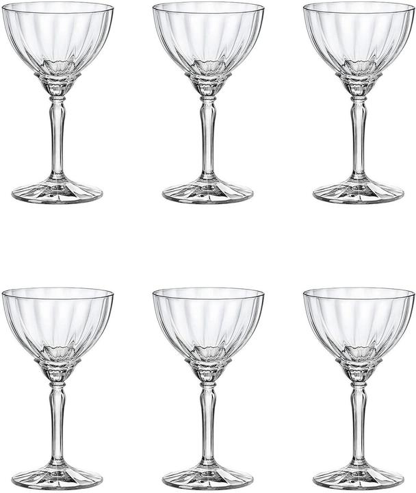 Bormioli Rocco Champagnerglas Florian 240 ml, 6 Stück, Transparent (24 cl, 6 Gläser, Sektgläser)