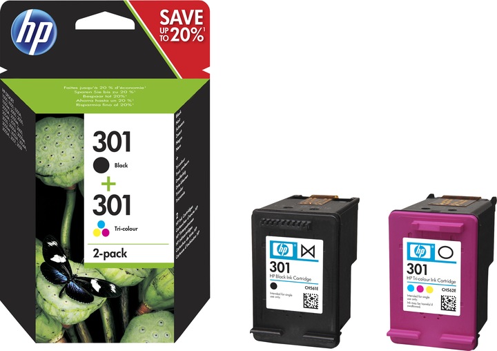 Actual product image HP 301 2-pack (M, FC, C, Y)