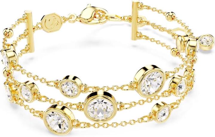 Produktbild Swarovski Imber Breites Armband Rundschliff Weiss Gold (20 cm, Swarovski Metall)