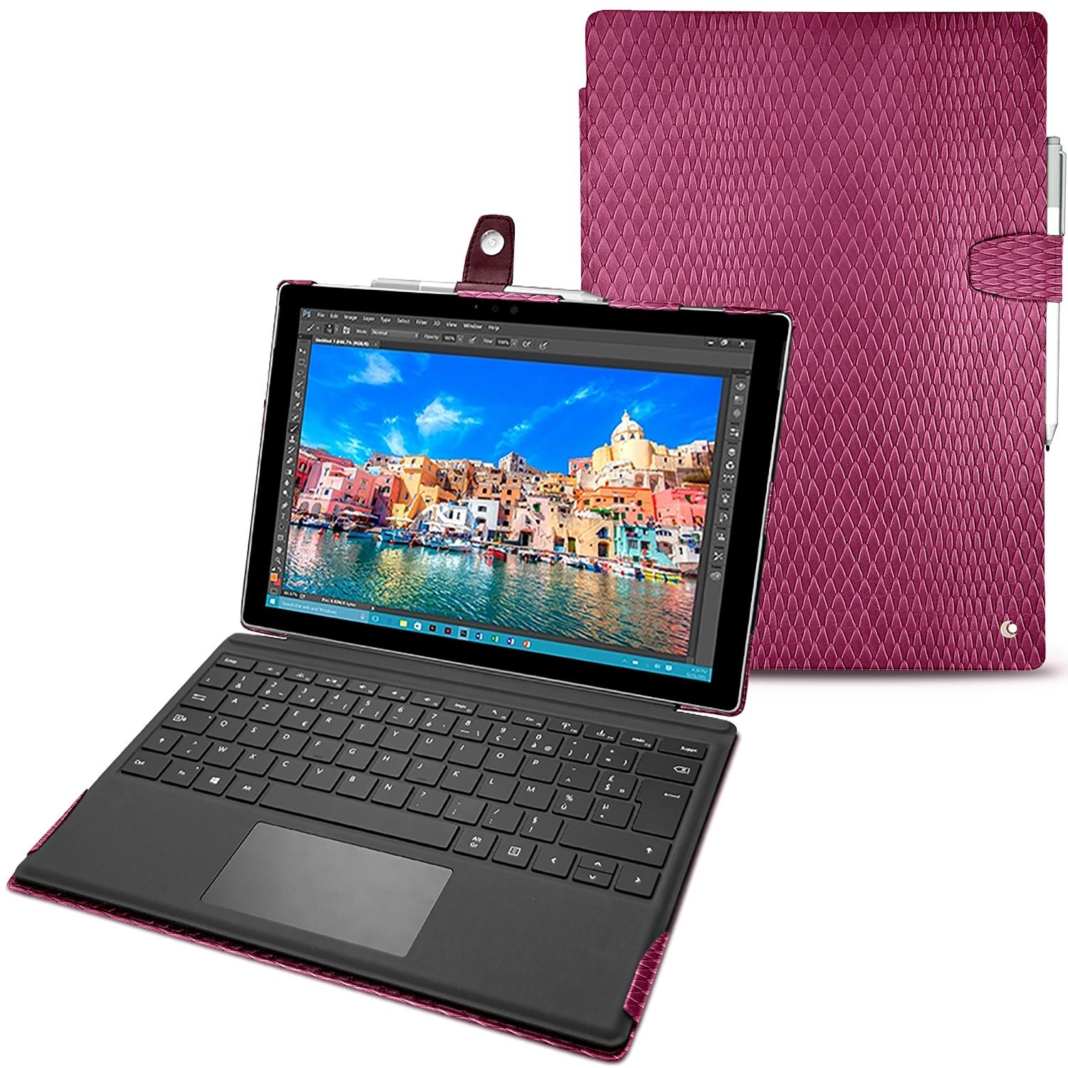 Noreve Lederschutzhülle (Microsoft Surface Pro 4), Tablet Hülle, Grün