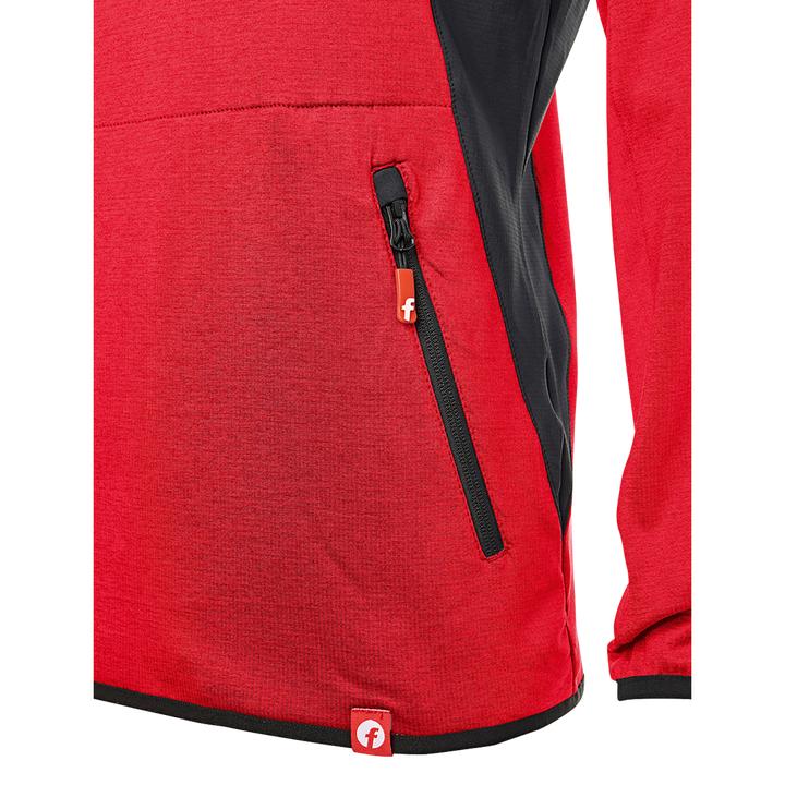 Produktbild Magni Tech-Fleecepullover rot/schwarz meliert Gr. M Fortis Elements (M)