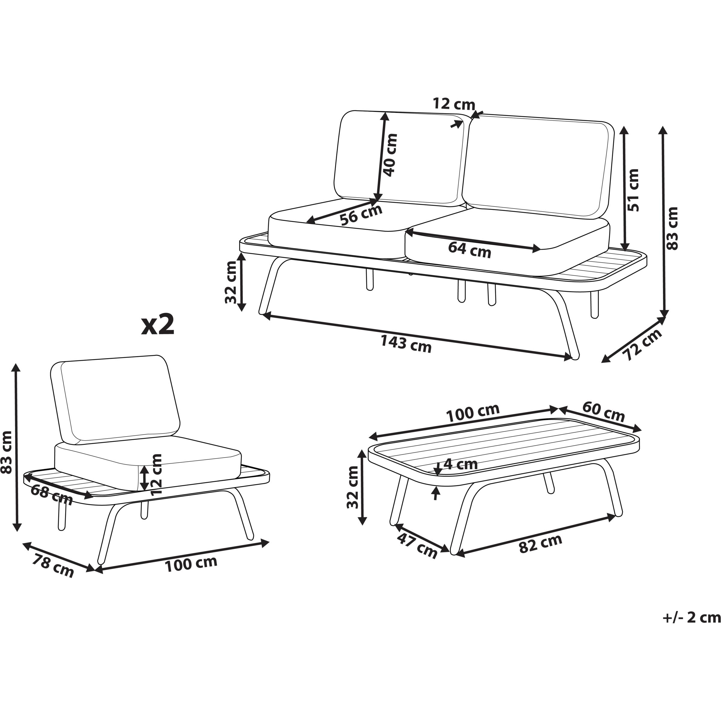 Thumbnail - Beliani, Gartenlounge, Minozzo