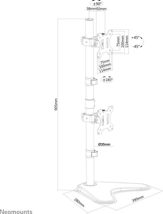 Nutritional values and ingredients Neomounts Table mount (Table, 32.01")