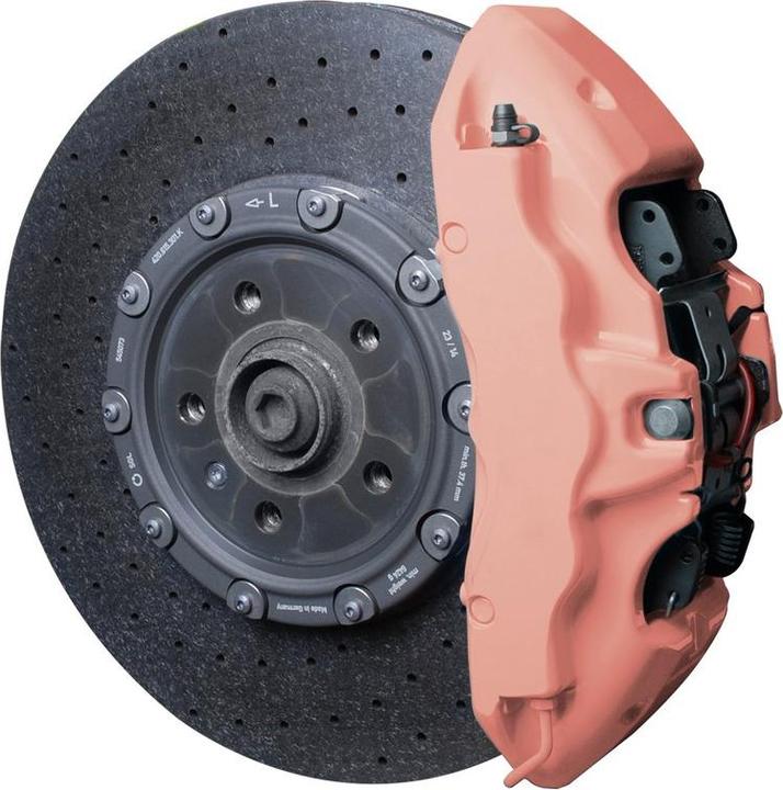 Actual product image Foliatec Folia Tec brake caliper lacquer Juicy Peach incl. assembly set (brush, steel brush, spatula,