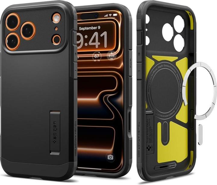Immagine prodotto Spigen - Tough Armor "T" MagSafe - iPhone 17 Pro Max - Black (Apple iPhone 17 Pro Max)